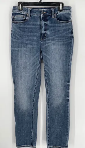 Lands' End Womens High Rise Slim Ankle Jeans Blue Medium Wash Size 10 thumbnail 1
