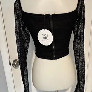 PRINCESS POLLY Purnell Lace Top Black - Size 4 - NEW With Tags - In Bags.‎ thumbnail 2