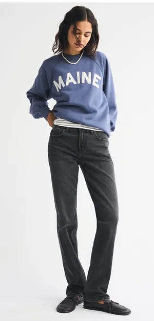 Abercrombie Mid Rise 90s Straight Jean thumbnail 1