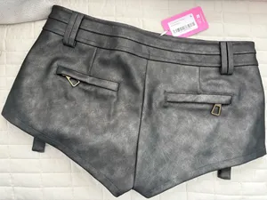 Edikted Micro Leather Shorts thumbnail 2