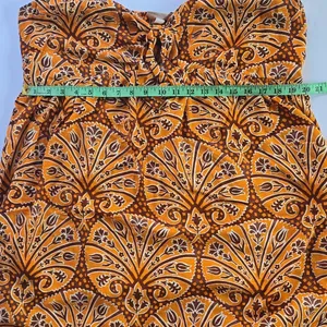 Knox Rose NWOT‎ Dress Wide Strap Orange Coral Floral Boho Midi Dress XXL thumbnail 9