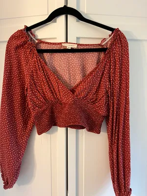 L.a. Hearts Cropped Long Sleeve Top thumbnail 1