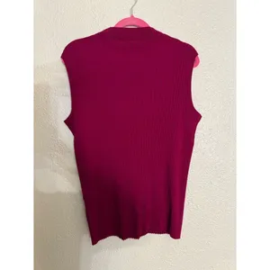 Lafayette 148 New York Sleeveless Mock Neck Ribbed Tank in fuchsia Pink size XL thumbnail 5