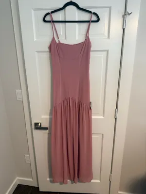 Lulus Light Pink Chiffon Drop Waist Maxi Dress thumbnail 4