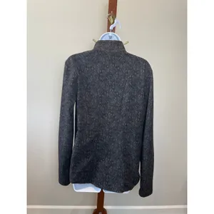 Spyder Active L Charcoal Gray Fleece Quarter‑Zip Pullover High‑Low Hem thumbnail 2