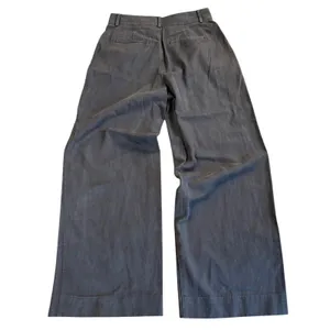 Everlane Wide Leg Pleated Trousers Womens 4S Charcoal Grey High Rise Casual Work thumbnail 4