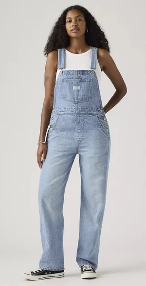 Levi’s Premium VINTAGE OVERALLS Size XS Retro 90s baggy workwear Utility Granola thumbnail 1