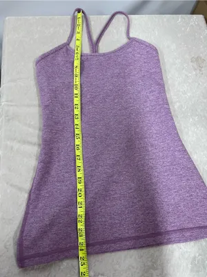 Lululemon Lavender purple Cami tank top 4 athletic built in bra pads missing thumbnail 9