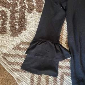 Ruffle sleeve cardigan Black thumbnail 2
