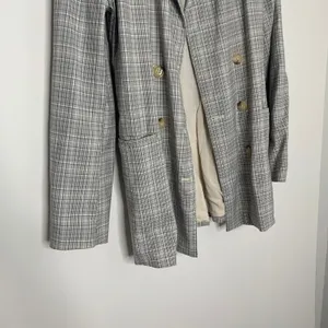 Free People Olivia Plaid Blazer Natural Plaid Combo Womens Small thumbnail 10
