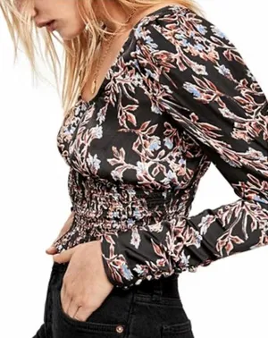 Free People NWT Santiago Printed Blouse thumbnail 2