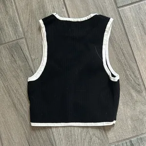 Polka dots and moonbeams contrast trim ribbed tank top thumbnail 3