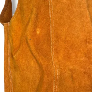 Vintage Suede Leather Fringe Vest Desert Boho Western Hippie Festival Rust Tan thumbnail 7