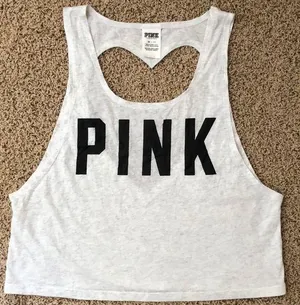 PINK - Victoria's Secret XS heart shape back top ❤️ thumbnail 1