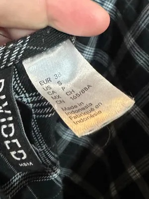 Divided Black & White Plaid Spaghetti Strap Mini Dress Size Small thumbnail 4