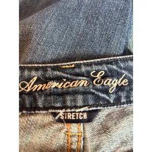 American Eagle Straight Stretch Jeans Womens 6 Dark Wash Denim Low Rise Pants thumbnail 8