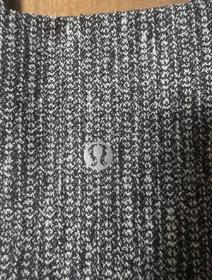 Lululemon Estimated size 0 or 2 Wunder Under Leggings Roll Down Coco Pique Black thumbnail 3