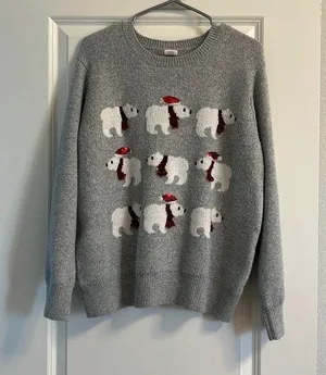 Ugly Christmas sweater Gray Size 1X thumbnail 1