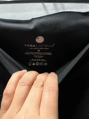 Yogalicious Lux Black Crop‎ Tight with Side Pocket Detail M thumbnail 3