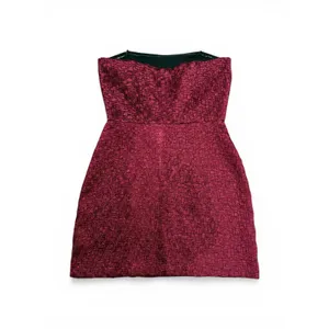 New! Amanda Uprichard Arely Strapless Mini Dress Burgundy Side Slit Size‎ Small thumbnail 6