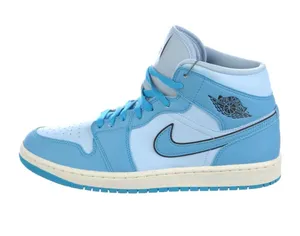 Jordan 1 Mid Women's Sneakers - Light Blue/White Size: 7.5 thumbnail 1