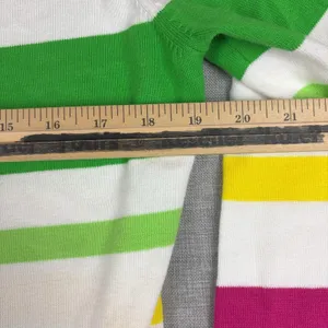 Lauren Ralph Lauren T-Shirt Womens XL Multicolor Boat Neck 3/4 Sleeve Striped thumbnail 5
