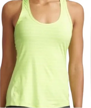 Athleta shadow stripped chi tank neon green S thumbnail 1