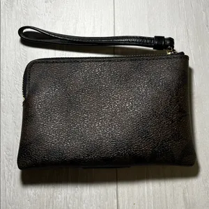 Coach Black Pouch with Gold Zipper thumbnail 4