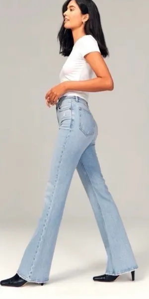 Abercrombie & Fitch The Vintage Flare High Rise Jeans Women’s 29 Short NWT thumbnail 1