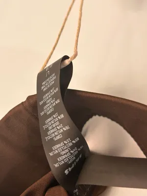 SKIMS SIGNATURE SWIM PLUNGE BIKINI TOP Large Cocoa NWT thumbnail 7