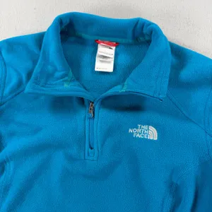 The North Face Womens TKA 100 Glacier Quarter Zip Fleece Pullover Blue Large thumbnail 7