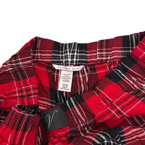 Victoria's Secret Pajama Pants Red Plaid Jogger Lounge Bottoms Size Womens Small thumbnail 3