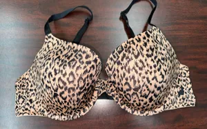 Victoria’s Secret Leopard Print Lined Demi Bra Size 38C thumbnail 1