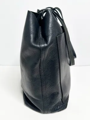 Madewell Black 100% Leather Transport Tote Bag Large 14x12 thumbnail 3