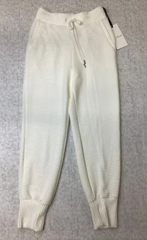 CALIA Elevate Rib High-Rise Jogger XS Cloud Cover White‎ Textured WAX82 NEW thumbnail 1