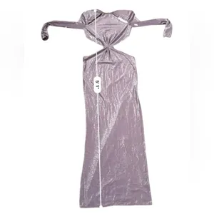 RTR Bronx & Banco Amara Lilac Cut Out Side Slit Long Sleeve Maxi Dress‎ Sz 4 thumbnail 17