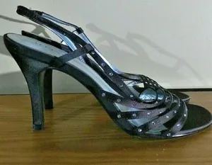 Alfani Dark Brown Heels with Diamante Detail Slingback Heels - Size 7.5M thumbnail 1