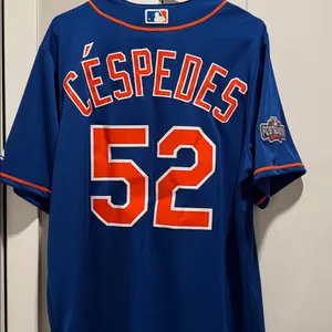 Majestic Cespedes Mets jersey size Large post season thumbnail 4