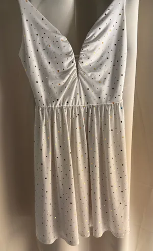 Lucy in the Sky Mini White Dress Sparkly thumbnail 1