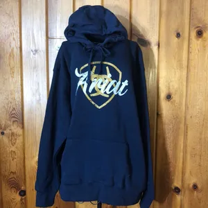 Ariat REAL Shield Logo Hoodie navy eclipse large NWOT country cowgirl western​​ thumbnail 4