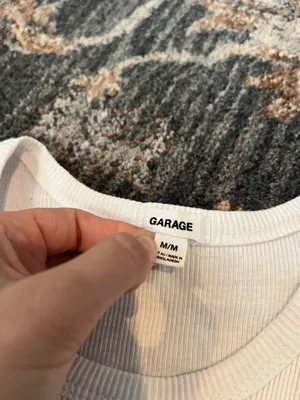 Garage ribbed cropped graphic tank thumbnail 2