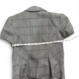 My Michelle Y2K Fitted Waist‎ Plaid Blazer M Puff Sleeve Preppy thumbnail 4