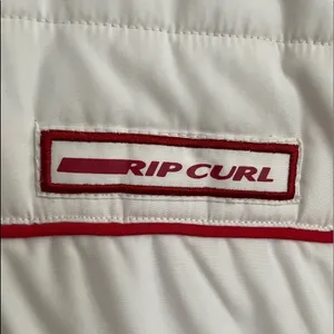 Rip curl Zip Up Puffer Snow Jacket in White‎ Red Size Medium thumbnail 6