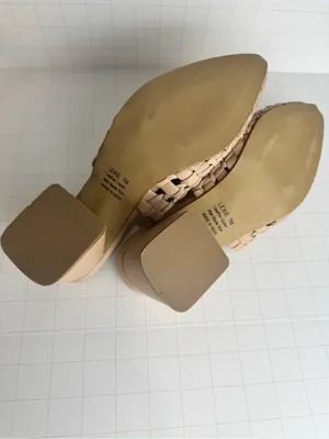 Matisse Tan Woven Pointed Toe Mule Heels Size 7 thumbnail 5