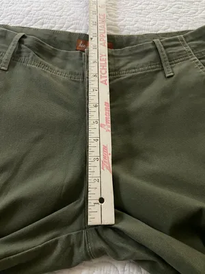 Lee One True Fit Olive Green Wide-Leg Capris Mid Rise Size Medium 11/12 thumbnail 9