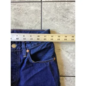 Levis Premium 501 Original Fit Dark Wash Straight Leg Jeans 12501-0378 W25 L30 thumbnail 2
