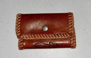 Leather Horse Head Key Pouch Unisex Brown thumbnail 2