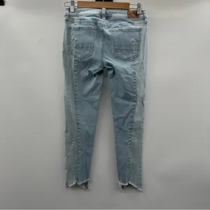 American Eagle Light Wash Mid Rise Cropped‎ Jegging Jeans Size 4 thumbnail 4
