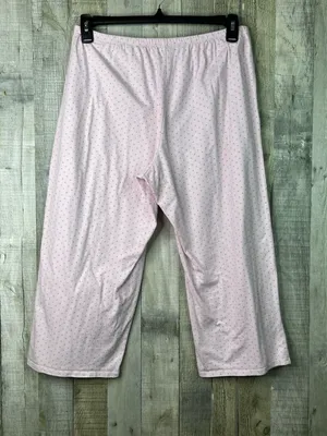 Pink K Pink Button Front Med. Sleeveless PJ Set Matching Pants Stretch Waistband thumbnail 9