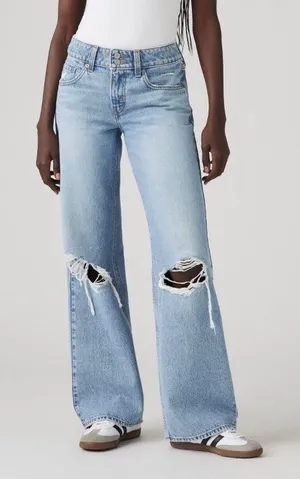 Levi’s Superlow‎ Wide Leg Distressed Jeans thumbnail 1